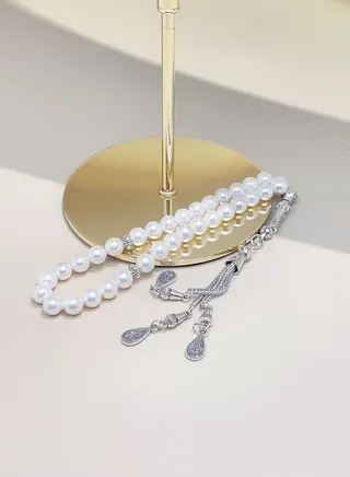 33 Natural Mother Of Pearl Prayer Beads/Tasbih/8mm 