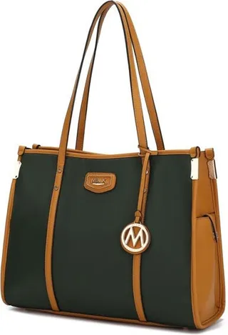 MKF Collection by Mia K Kindred Vegan Leather Oversize Tote - Green