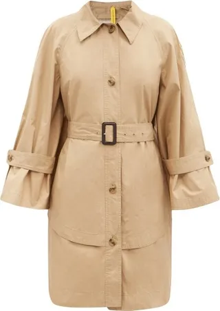 Dungeness Layered-hem Cotton Trench Coat