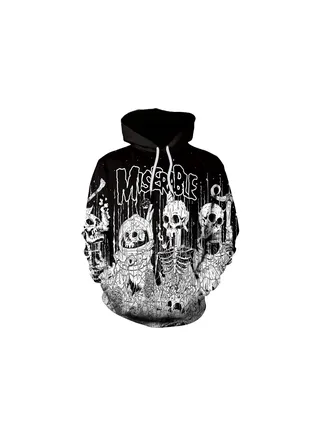 Squality 3D Printing Long Sleeved Hoodie Men/Women Multicolour 