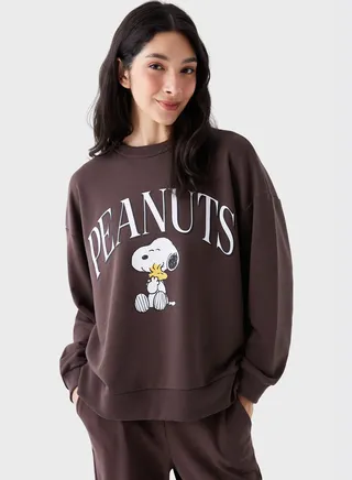 Round Neck Printed Sweatshirt 
