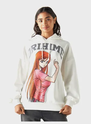 Printed Drawstring Hoodie 