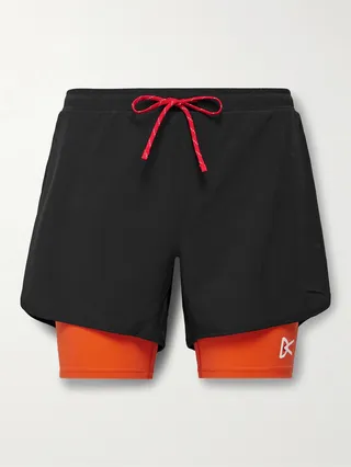 Aaron Layered Mesh-Trimmed Shell Drawstring Shorts