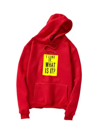 Couple Fleece Loose Thickened Long Sleeve Pocket Sweatshirts Hoodie red 