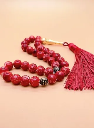 3 Pack/33 Glass Tassel Prayer Beads/Tasbih/10mm 
