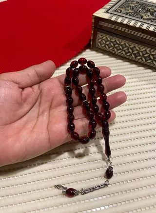 Small Faturan Bakelite Prayer Beads For Men 33 Beads Size 8mm x 10.5mm 