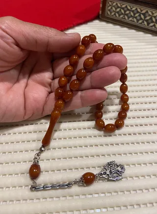 Small Faturan Bakelite Prayer Beads For Men 33 Beads Size 8mm x 10.5mm 