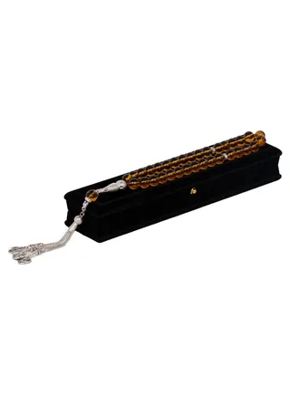 Honey colored stone rosary 10ml 