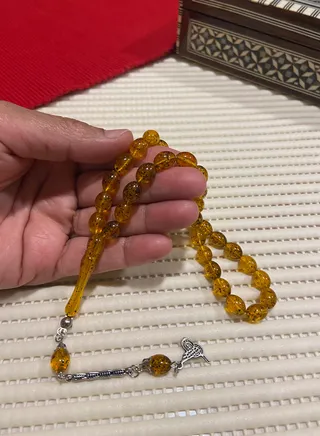 Small Faturan Bakelite Prayer Beads For Men 33 Beads Size 8mm x 10.5mm 