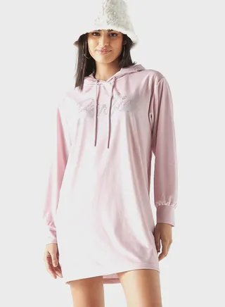 Barbie Embroidered Hooded Dress 
