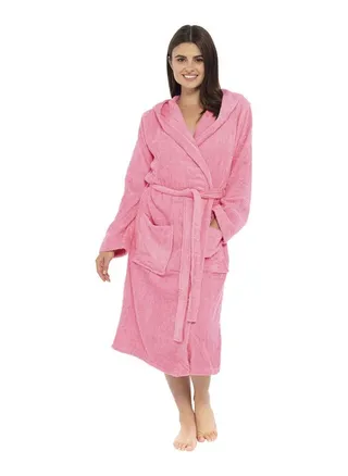Pink Color Lightweight Summer Fresh Cotton Unisex Spa Bathrobe XXL Size 