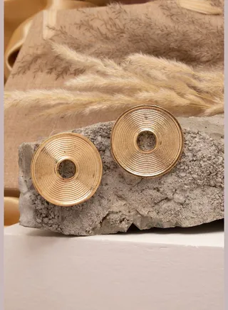 Gold Plated Designer Stud