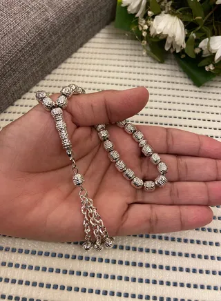 ‏Metal Prayer Beads For Men 33 Beads 