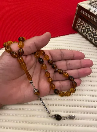 Faturan Bakelite Prayer Beads For Men 33 Beads Size 8mm x 10.5mm 
