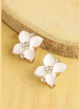 Gold Plated Designer Stone Party Stud For Women