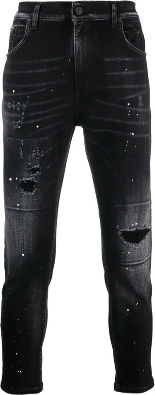 Distressed Slim-Fit Jeans