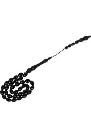 Black acrylic rosary 