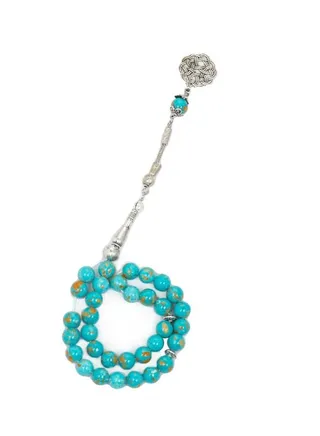 A rosary of turquoise stone 