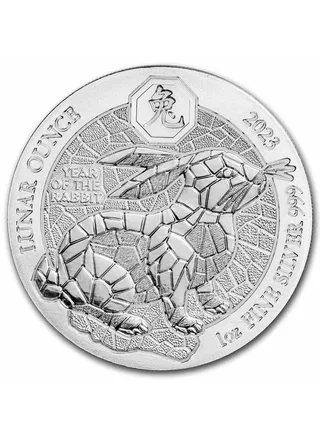 Rwanda Lunar Rabbit Silver 1 oz 
