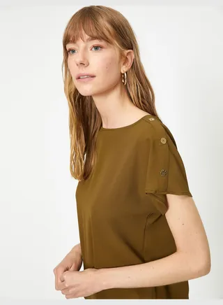 Button Detailed Blouse