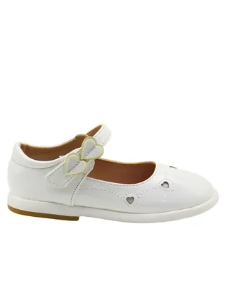 Girls and Kids School Shoes | Soft Bottom, Hook and Loop, Flats & Lightweight for Little Kid | Casual Baby Girl Shoes for Party, School Uniform, Black Dress & Wedding Dress 