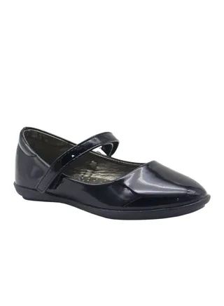 Girls and Kids School Shoes | Soft Bottom, Hook and Loop, Flats and Lightweight for Little Kid | Casual Baby Girl Shoes for Party, School Uniform, Black Dress and Wedding Dress. 