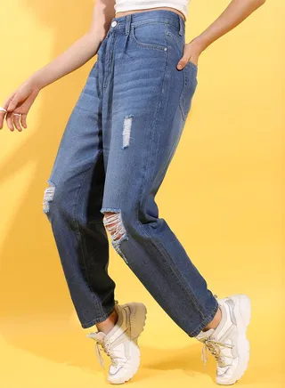 Mid Rise Tapered Fit Jeans