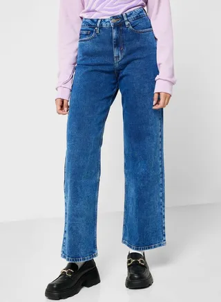 High Waist Wide Leg Jeans 
