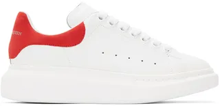 Alexander McQueen White & Red Oversized Sneakers