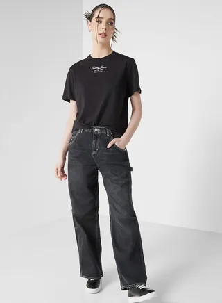 High Waist Straight Jeans