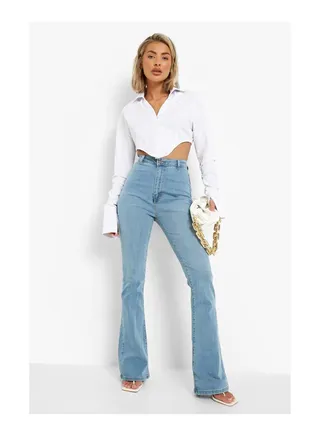 High Rise Skinny Flared Jeans 