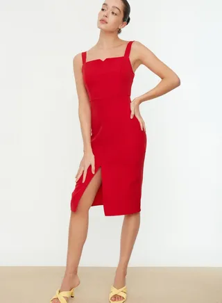Front Split Bodycon Dress