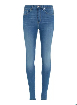 Women's Flex Como Mid Rise Skinny Faded Jeans, Blue 