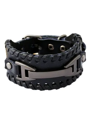 Leather Knitted Bracelet 