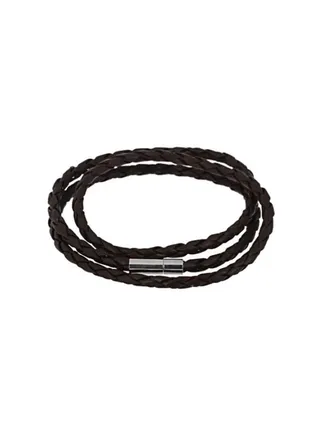 Leather Wrap Clasp Cuff 