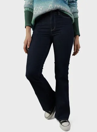 High Waist Flared Jeans 