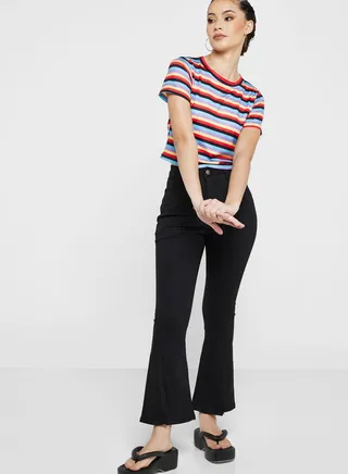 Slit Hem Detail Jeans 