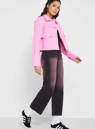 Gradient Detail Mom Fit Jeans 