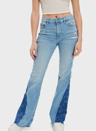 High Waist Flared Jeans 