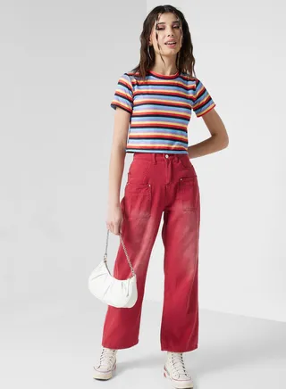 Urban Minx High Waist Straight Leg Jeans 