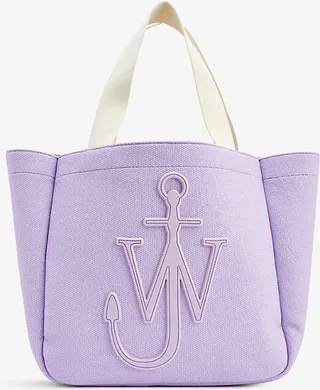 Womens Lilac Cabas Logo-appliqué Canvas Tote bag