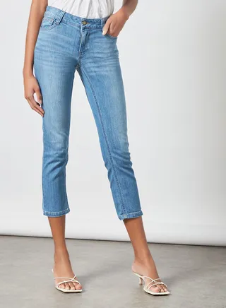 Cropped Jeans Light Blue 