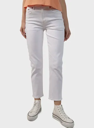 High Waist Straight Jeans 