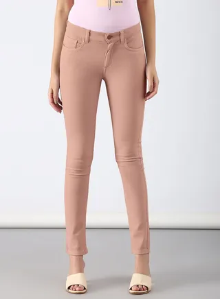 Casual Slim Fit Jeans Putty Pink 