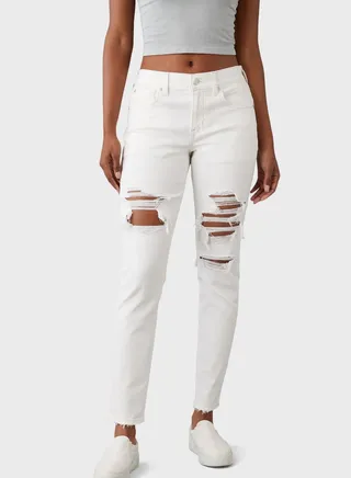 High Waist Ripped Jeans 