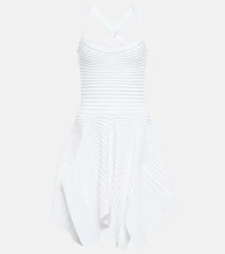 Ribbed-knit minidress
