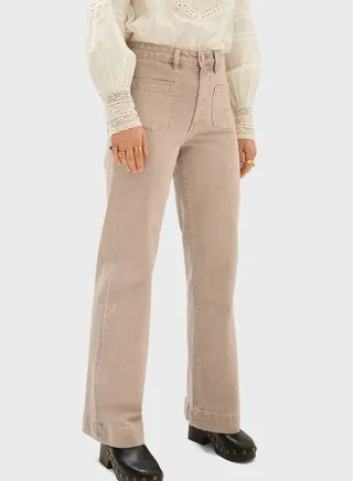 Wide Leg Pocket Detail Jeans 