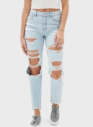 Ripped Mom Jeans 