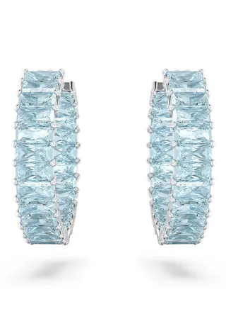 Matrix Hoop Baguette Earrings