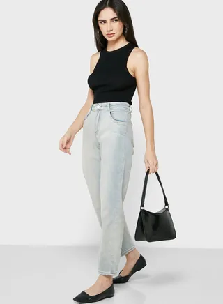 High Waist Slim Fit Jeans 